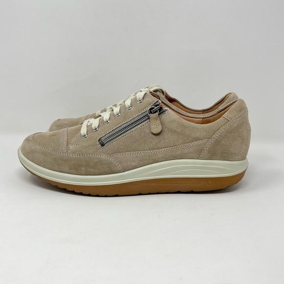 Ganter Gisa 7 Aktiv Taupe Nubuck Zip Rocker Black - Picture 1 of 10